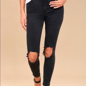 Dark grey free people jeans size 27